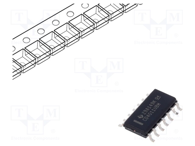 IC: digital; NAND; Ch: 4; IN: 2; CMOS; SMD; SOIC14; 3÷18VDC; -55÷125°C