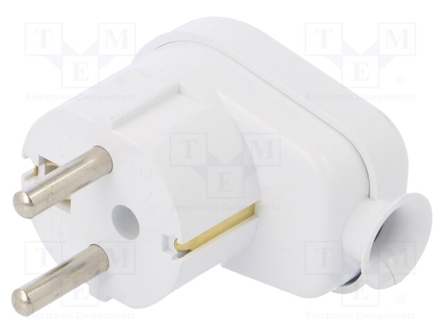 Connector: AC supply; plug; Layout: 2P+PE; Type: round,Uni-Schuko