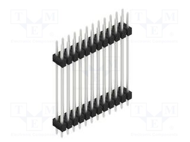 Connector: pin strips; pin header; male; PIN: 24; 2.54mm; THT; 2x12