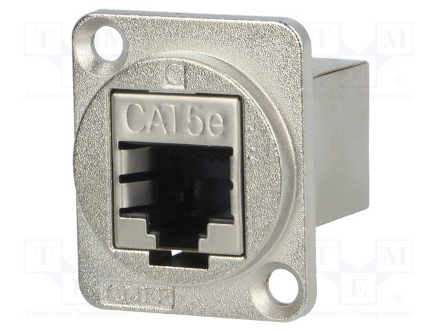 Coupler; FT; Cat: 5e; shielded; Layout: 8p8c; 19x24mm; Colour: silver