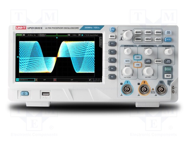 Oscilloscope: digital; Ch: 2; 200MHz; 1Gsps; 56Mpts; LCD TFT 7"
