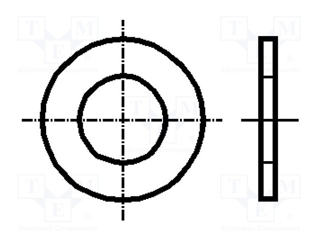 Washer; round; M2,5; D=5mm; h=0.5mm; acid resistant steel A4; BN 6