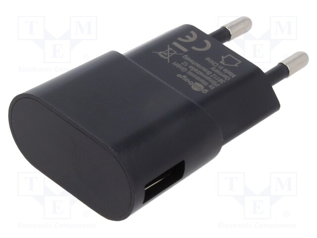 Power supply: switched-mode; plug; 5VDC; 5W; Plug: EU; Out: USB A