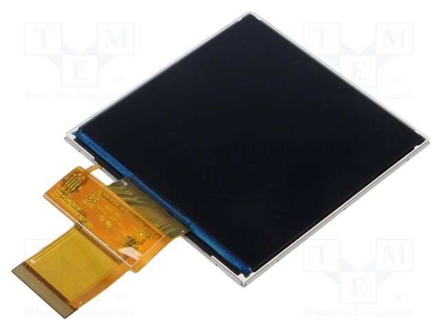Display: TFT; 4"; 480x480; Illumin: LED; Dim: 77x80x2.3mm; 1000cd/m2