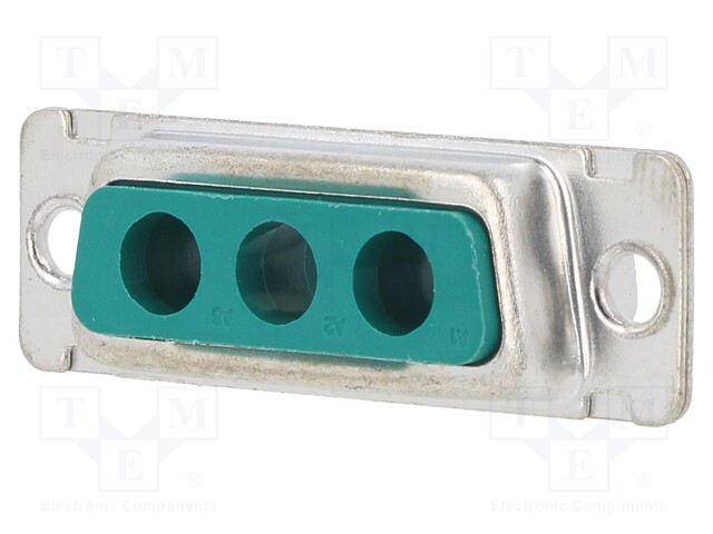 D-Sub; socket; female; on PCBs; THT; Locking: screws; 5A