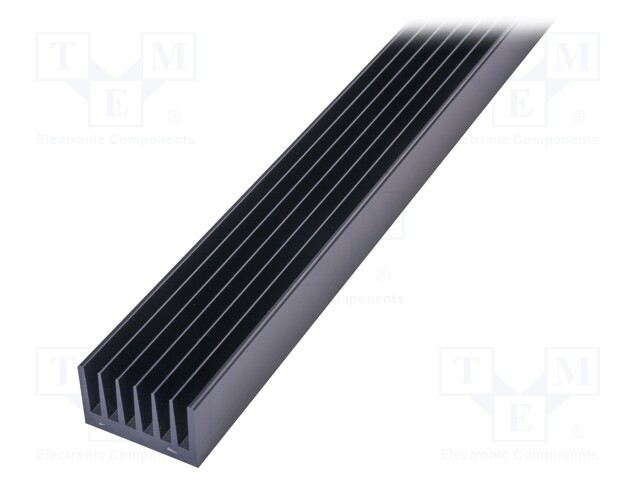 Heatsink: extruded; grilled; black; L: 1000mm; W: 66mm; H: 40mm