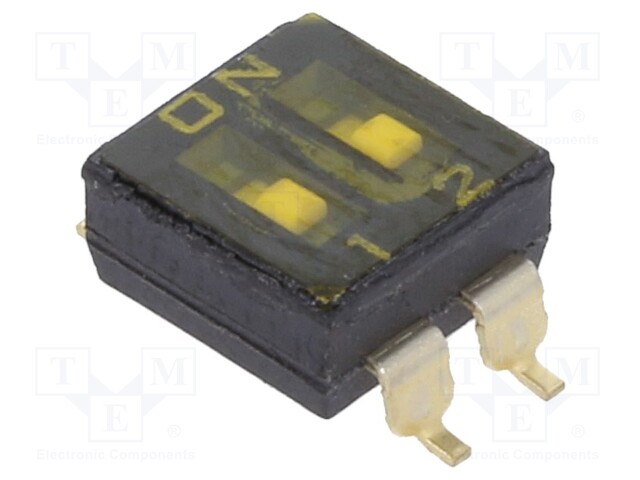 Switch: DIP-SWITCH; OFF-ON; 0.025A/24VDC; Pos: 2; -40÷85°C; 50mΩ