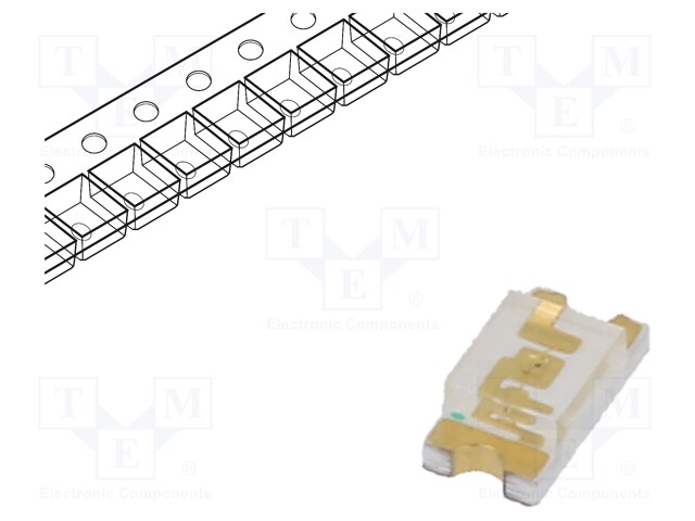 LED; SMD; 1206; blue; 25÷48mcd; 3.2x1.6mm; 140°; 3.5÷4V; 20mA