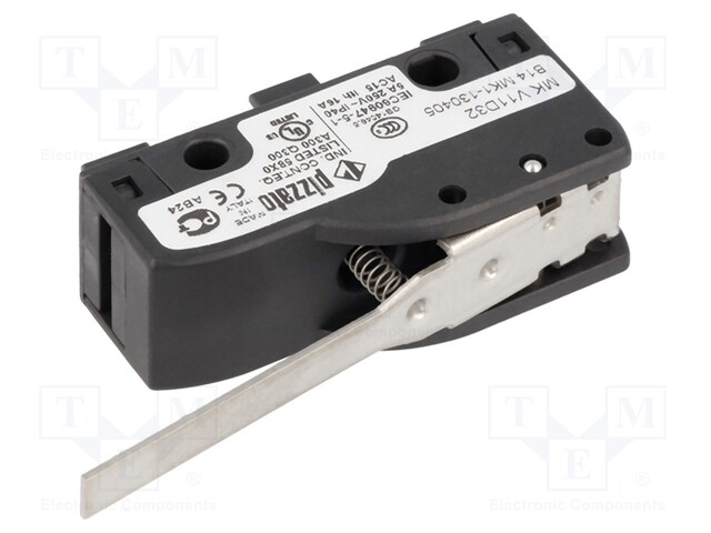 Microswitch SNAP ACTION; with lever; SPDT; 6A/250VAC; 5A/24VDC