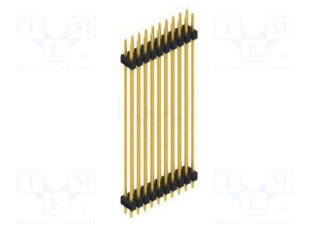 Connector: pin strips; pin header; male; PIN: 20; 2.54mm; THT; 2x10