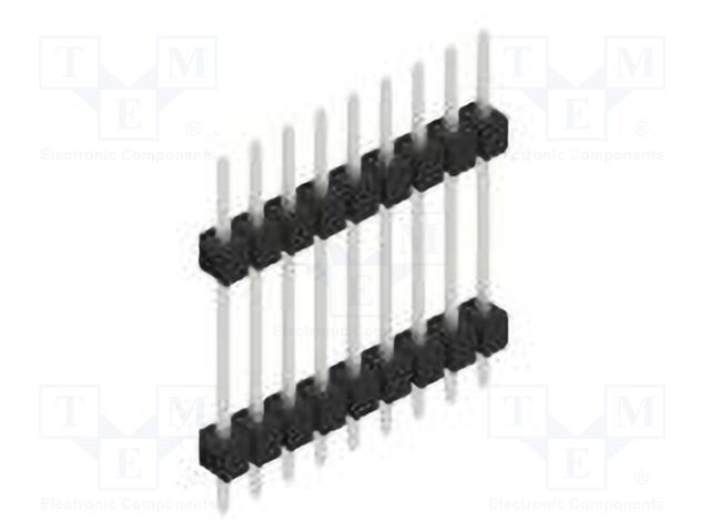 Connector: pin strips; pin header; male; PIN: 9; 2.54mm; THT; 1x9