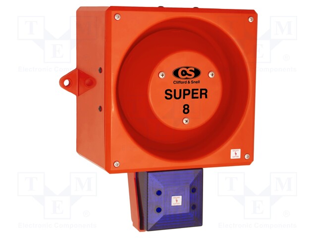 Signaller: lighting-sound; 115VAC; siren,flashing light; LED