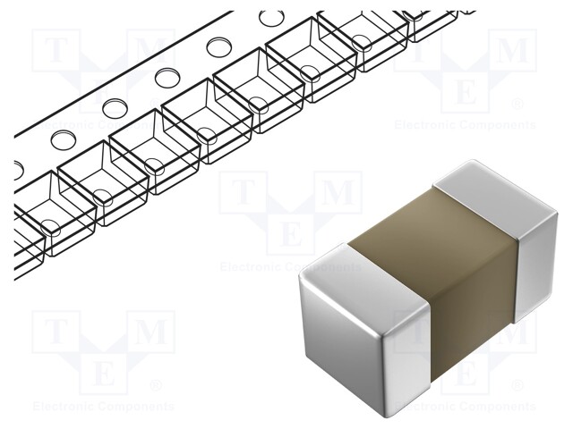 Capacitor: ceramic; MLCC; 3.3nF; 630V; X7R; ±10%; SMD; 1206