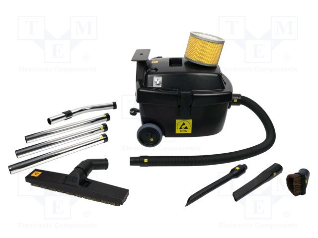 Vacuum cleaner; ESD; 12l; Application: cleanroom; IEC 61340-5-1