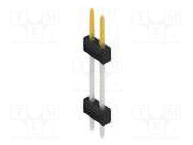 Connector: pin strips; pin header; male; PIN: 2; 2.54mm; THT; 2x1