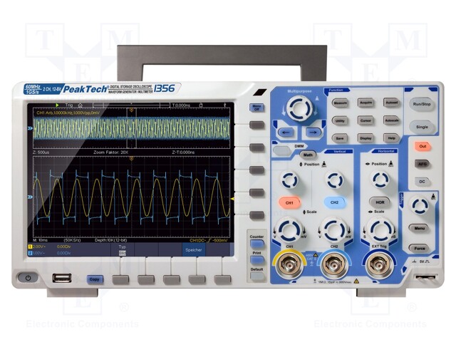 Oscilloscope: digital; Channels: 2; ≤60MHz; 1Gsps; 40Mpts; Plug: EU