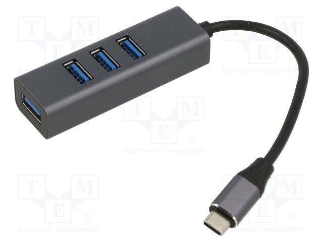 Hub USB; USB A socket x4,USB C plug; USB 3.0; Number of ports: 4
