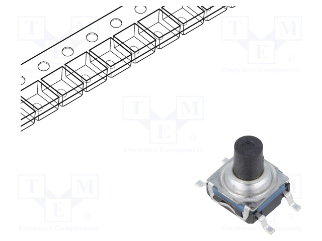 Microswitch TACT; SPST-NO; Pos: 2; 0.05A/32VDC; SMT; none; 7.7mm