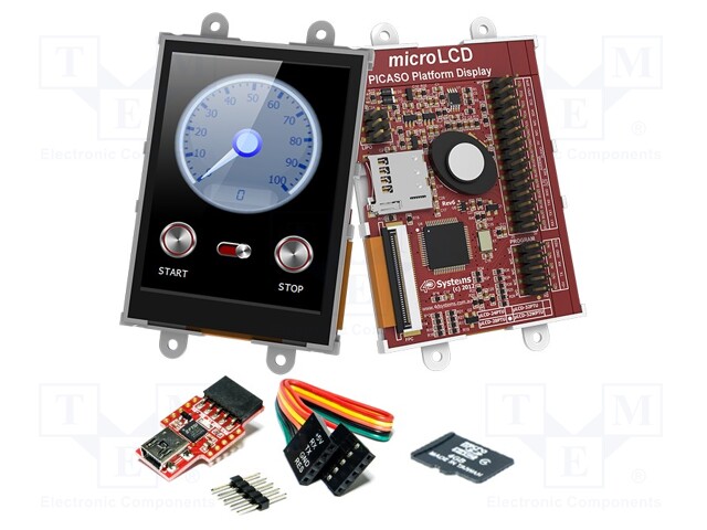 Dev.kit: with display; TFT; 2.8"; 240x320; Display: graphical; 5VDC