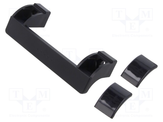 Handle; technopolymer PA; black; H: 33mm; L: 114mm