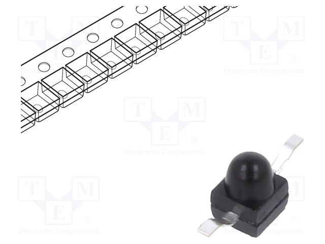 PIN photodiode; 1.9mm; SMD; 940nm; 5nA; convex; black