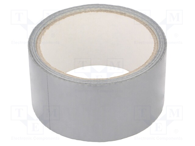 Tape: duct; W: 48mm; L: 10m; Thk: 0.14mm; silver; rubber; -10÷75°C