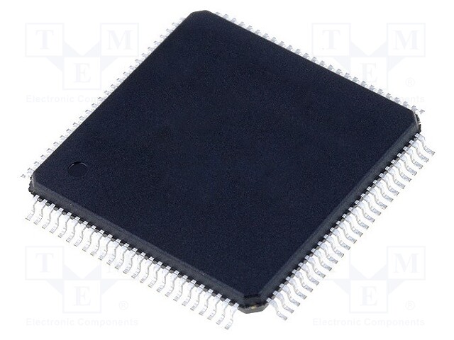 AVR microcontroller; EEPROM: 2kB; SRAM: 4kB; Flash: 64kB; TQFP100