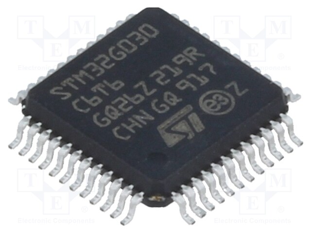 ARM microcontroller; Flash: 32kB; 64MHz; SRAM: 8kB; LQFP48