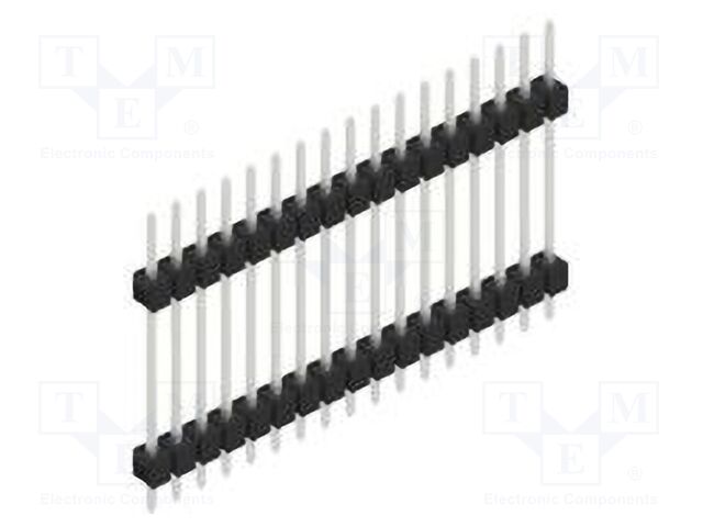 Connector: pin strips; pin header; male; PIN: 17; 2.54mm; THT; 1x17