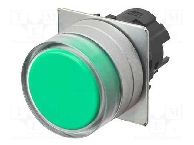 Switch: push-button; 22mm; Stabl.pos: 1; flat; Pos: 2