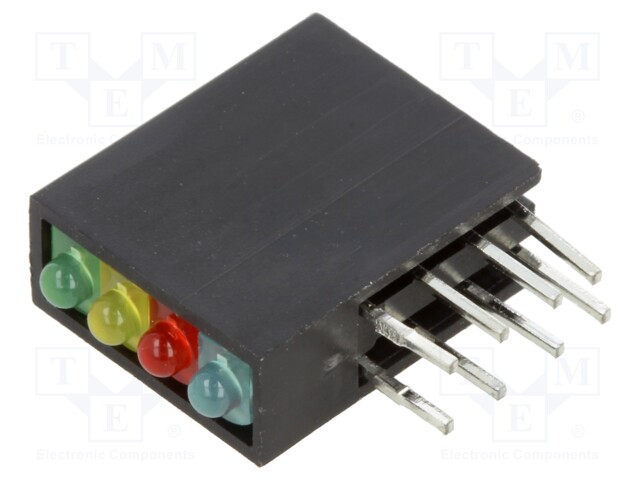 LED; in housing; red,blue,green,yellow; 1.8mm; No.of diodes: 4