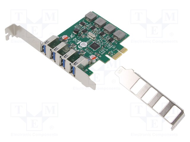 PC extension card: PCIe; USB A socket x4; USB 3.0; 5Gbps