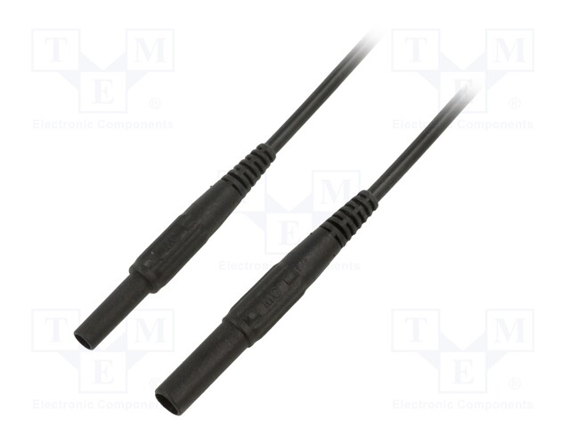 Test lead; 19A; banana socket 4mm,banana plug 4mm; insulated
