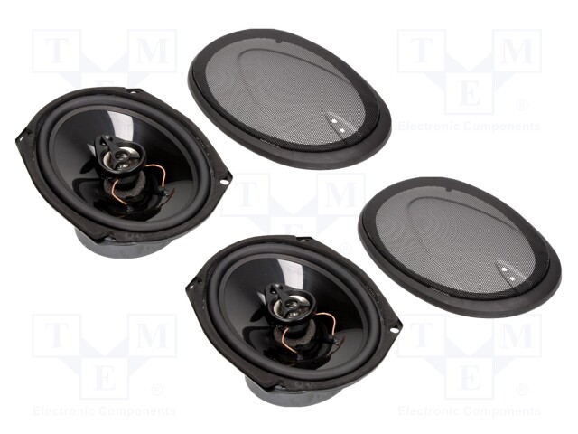 Car loudspeakers; three-way; 155x230mm; 200W; 55÷22000Hz; 4Ω; 72mm