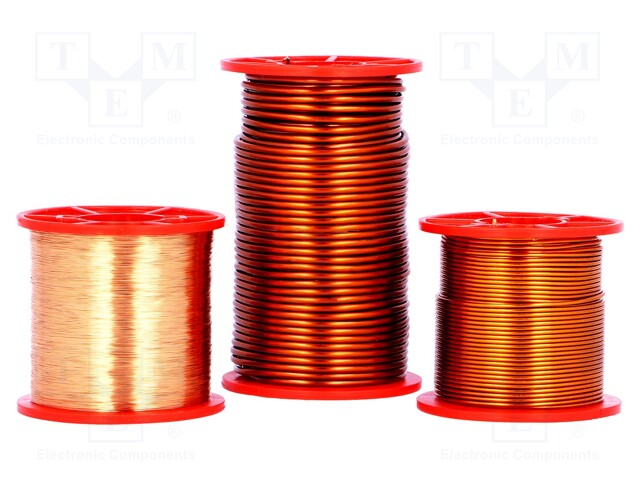 Coil wire; single coated enamelled; 0.118mm; 1kg; max.155°C