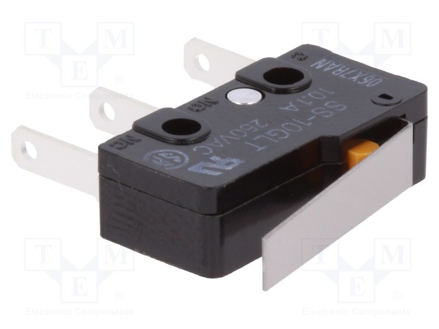 Microswitch SNAP ACTION; with lever; SPDT; 10A/250VAC; ON-(ON)