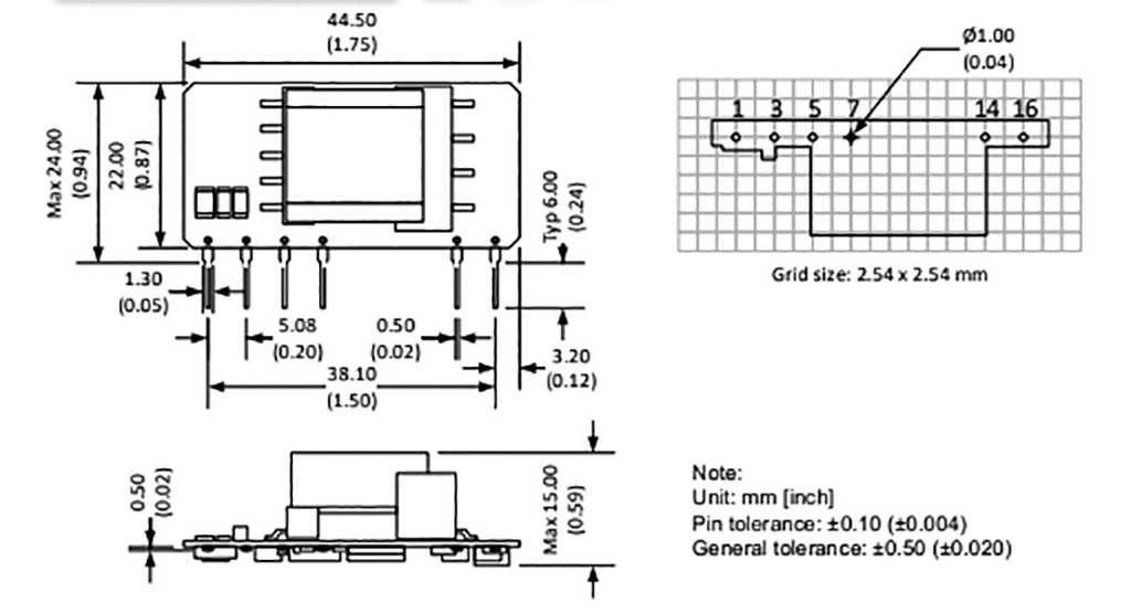Converter: AC/DC; 15W; 85÷305VAC; Usup: 100÷430VDC; Uout: 24VDC