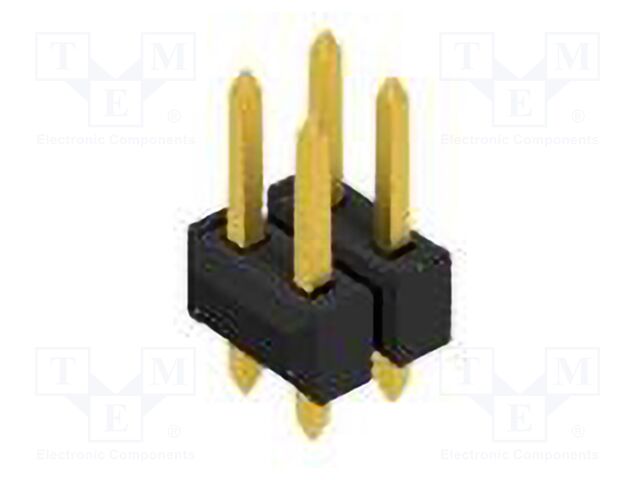 Connector: pin strips; pin header; male; PIN: 4; 2.54mm; THT; 2x2
