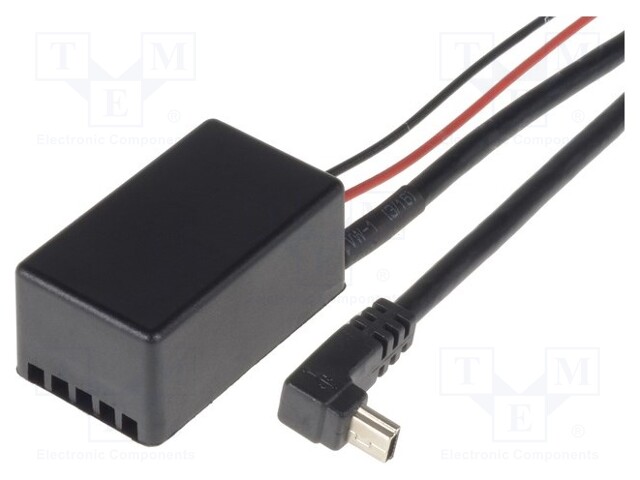 Automotive power supply; USB mini plug; Sup.volt: 12÷24VDC; 0.9m