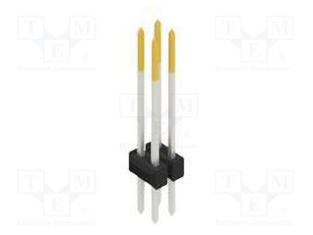 Connector: pin strips; pin header; male; PIN: 4; 2.54mm; THT; 2x2