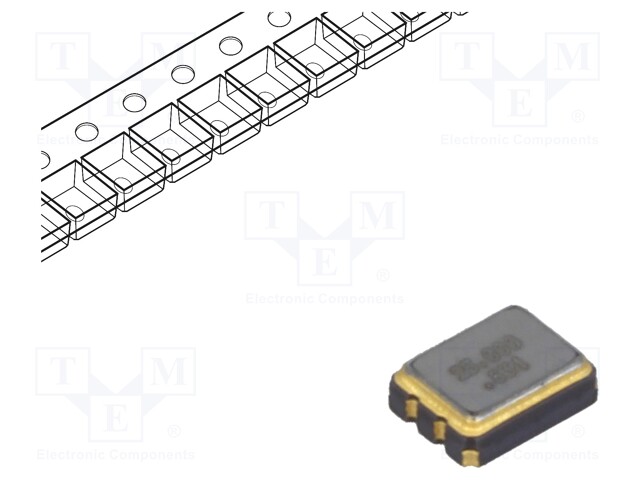 Resonator: quartz; 25MHz; 15pF; SMD; Body dim: 3.2x2.5x1.1mm; 10ms