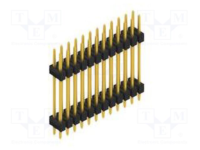 Connector: pin strips; pin header; male; PIN: 24; 2.54mm; THT; 2x12