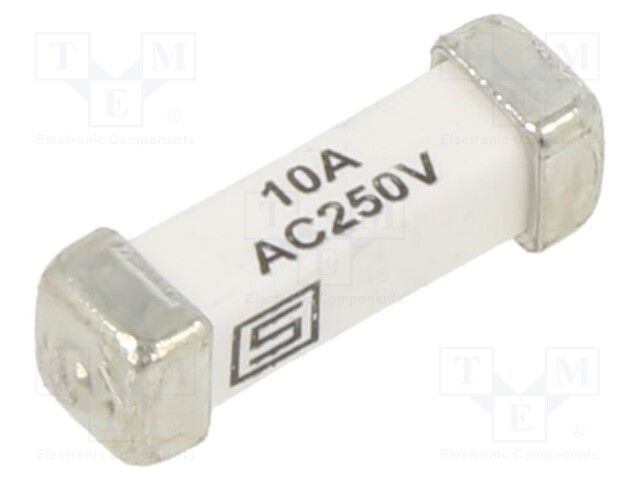 Fuse: fuse; quick blow; 10A; 250VAC; 125VDC; SMD; ceramic; 3x10.1mm