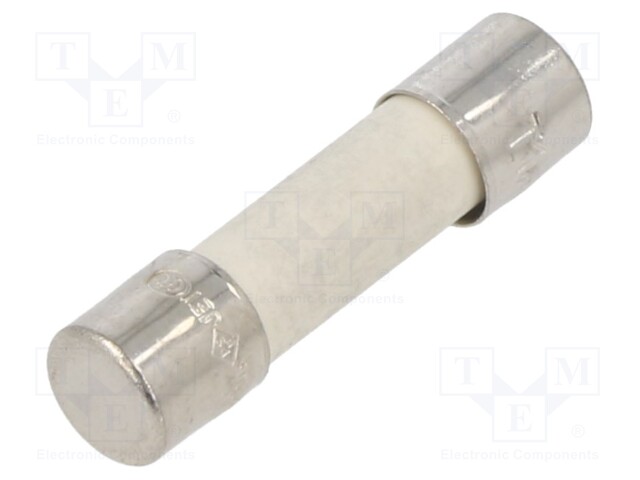 Fuse: fuse; time-lag; 1A; 250VAC; ceramic,cylindrical; 5x20mm; S505