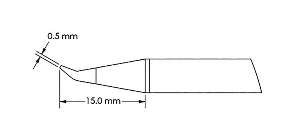 Tip; bent conical; 0.5mm; for soldering station; GT-HP-T6C
