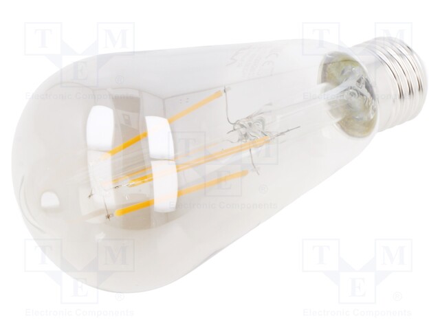 LED lamp; grey; E27; 230VAC; 300lm; 6W; 360°; 1800K