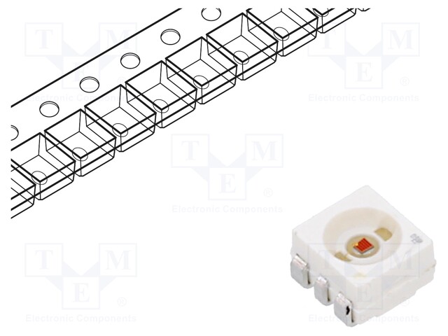 LED; SMD; yellow; 3550÷1120mcd; 3.5x3.2x2.1mm; 120°; 2.05÷2.65V