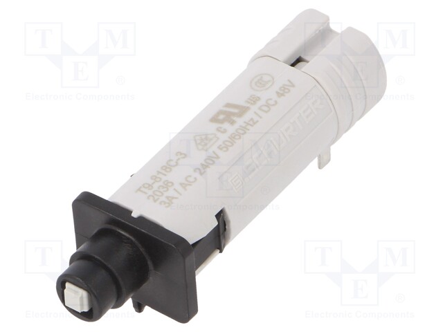 Circuit breaker; Urated: 240VAC; 48VDC; 4A; SPST; Poles: 1; SNAP-IN