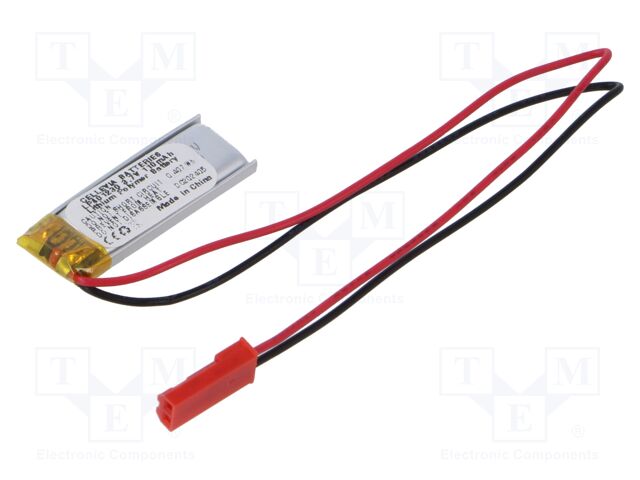 Re-battery: Li-Po; 3.7V; 110mAh; cables,JST SYP-02T-1 socket