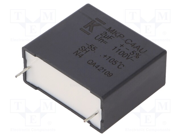 Capacitor: polypropylene; DC-Link; 2uF; ESR: 16.7mΩ; THT; ±5%; 7A